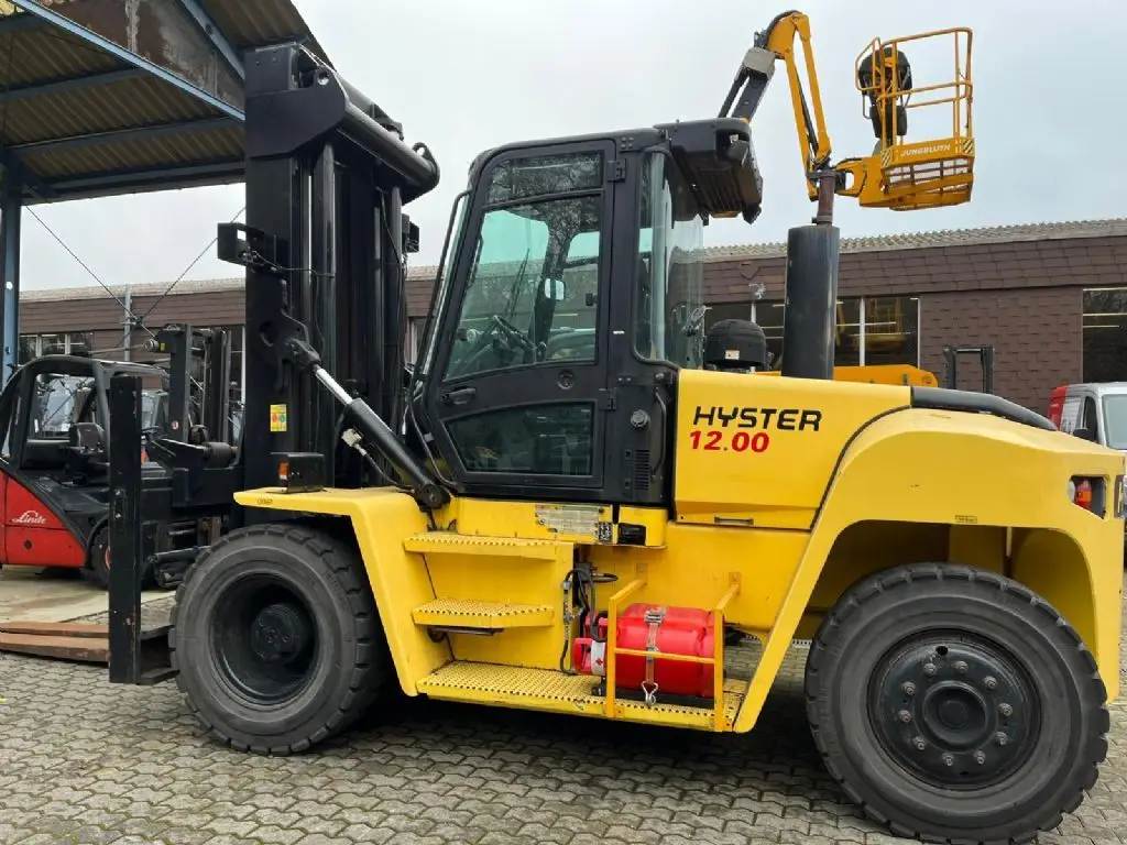 Gabelstapler günstig und sicher online kaufen. Hier sehen Sie einen Hyster H12.00XM-6 aus dem Jahr 2008.